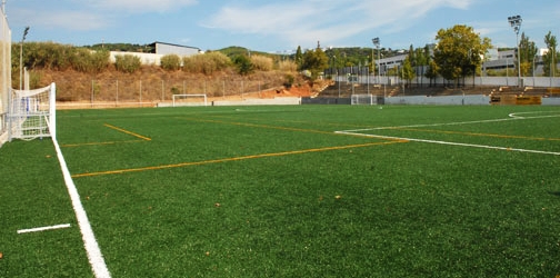 Façana del Camp Municipal de Futbol de Cirera